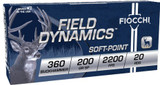 Fiocchi Field Dynamics, .360 Buckhammer, 200 Grain, 20 Rds - 762344713953 