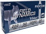 Fiocchi 222 Rem, 50 Grain V-Max, 20 Rds - 762344707365 