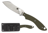 Spyderco Stok, 2.95" Blade, Olive Drab G10 Handle, Boltaron Sheath - 716104651368 