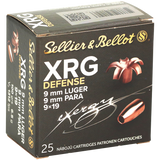 Sellier & Bellot SB9XA XRG Defense, 9mm Luger, 100gr Solid Copper Hollow Point - 754908501106