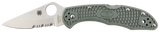 Spyderco Delica 4, Part Serrated, Foliage Green FRN Handle - 716104001644 Spyderco Delica 4, Part Serrated, Foliage Green FRN Handle - 716104001644