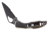 Spyderco Byrd Meadowlark 2, Part Serrated 8Cr13MoV Blade, Stainless Steel Handle - 716104401536 