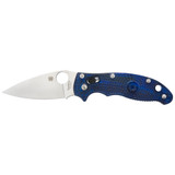 Spyderco Manix 2, 3.37" Blade, Blue FRCP Handle, Plain Edge - 716104008377 