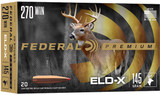 Federal Premium, 270 Win, 20 Rds, Polymer Tip - 604544689815 