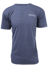 Glock AA75160 Pistol Flag T-Shirt, Heather Navy, Cotton/Polyester, 3XL, Semi-Fitted
