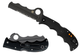 Spyderco Assist, 3.69" VG-10 Black Blade, Black FRN Handle, Glass Breaker - 716104006823 