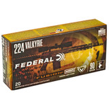 Federal Fusion, 224 Valkyrie, 90 Grain, 20 Rounds - 604544630305 