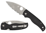 Spyderco Shaman, Serrated Stonewashed CPM S30V Blade, Black Textured G10 Handle - 716104012244 Spyderco Shaman, Serrated Stonewashed CPM S30V Blade, Black Textured G10 Handle - 716104012244