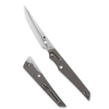 Spyderco Cobol, 3.63" M390 Blade, Gray Titanium Handle, Satin Finish - 716104019434 Spyderco Cobol, 3.63" M390 Blade, Gray Titanium Handle, Satin Finish - 716104019434