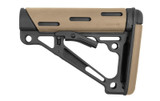 Hogue OverMolded Collapsible Buttstock, Fits Mil-Spec Buffer Tube, Flat Dark Earth
