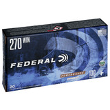 Federal FED POWER-SHOK, 270 WIN, 130GR COPPER, 20 Rds, Brass Finish - 604544617351 