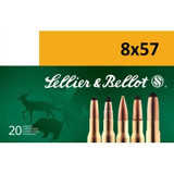 Sellier & Bellot 8x57JS 196 Gr SPCE, 20 Rounds, Soft Point Cutting Edge - 754908510580 