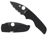Spyderco Lil' Native, Compression Lock, Black DLC Finish - 716104012701 Spyderco Lil' Native, Compression Lock, Black DLC Finish - 716104012701