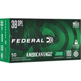 Federal American Eagle IRT, .38 SPL, 0.00" Barrel, 50 Rds, Copper - 604544656534 