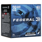 Federal Game-Shok Heavy Field, 28 Gauge, 2.75" Barrel, 25 Rds, Lead - 604544617313 