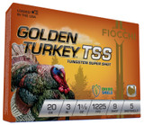 Fiocchi Golden Turkey 20ga, 3" Barrel, 5 Rds, Tungsten TSS #9 - 762344713007 Fiocchi Golden Turkey 20ga, 3" Barrel, 5 Rds, Tungsten TSS #9 - 762344713007
