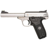 Smith & Wesson SW22 Victory, .22 LR, 5.5" Barrel, 10 Rds, Silver with Black Grip - 022188869866 