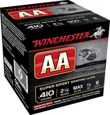 Winchester AA Sporting Clay, 410 Gauge, 2.50" Shell, 1/2 oz, 8 Shot, 100 Rounds - 020892025721 Winchester AA Sporting Clay, 410 Gauge, 2.50" Shell, 1/2 oz, 8 Shot, 100 Rounds - 020892025721