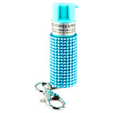 Sabre Jeweled Pepper Spray, Teal, Key Ring - 023063109640 