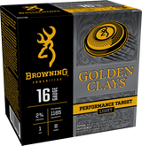 Browning Golden Clays, 16 Gauge, 2.75" Shell, 8 Shot, 250 Rounds Browning Golden Clays, 16 Gauge, 2.75" Shell, 8 Shot, 250 Rounds