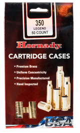 Hornady 87296 Unprimed Cases, .350 Legend Rifle Brass, 50 Count - 090255872965 Hornady 87296 Unprimed Cases, .350 Legend Rifle Brass, 50 Count - 090255872965