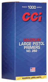 CCI 0016 Magnum Pistol No. 350 Large Pistol Multi Caliber Handgun, 1000 Rds - 076683500168 