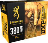 Browning BXP JHP 380 Auto, 95 Grain, 200 Rounds - 020892222496 