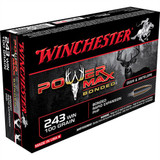 Winchester Power Max Bonded, .243 Winchester, 100gr, Protected Hollow Point, 20 Rds - 020892217935 