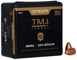 Speer 3993 TMJ, 9mm, 124gr, Total Metal Jacket, 100 Per Box 