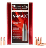 Hornady V-Max 22 Cal .224 35 gr, 100 Per Box - 090255222524 