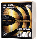 Federal 100M Small Pistol Primers, Reliable Ignition, Consistent Performance, 1000-Round Per Box - 029465156893 