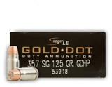 Speer Gold Dot LE, .357 SIG, 125 GR GDHP - 076683539182 