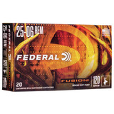Federal FED FUSION, 25-06 REM, 0.00" Barrel, 20 Rds, Bonded Soft Point - 029465098599 