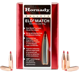 Hornady ELD Match 25 Cal .257 134 gr Extremely Low Drag-Match, Heat Shield Tip, 100 Per Box - 090255225617 Hornady ELD Match 25 Cal .257 134 gr Extremely Low Drag-Match, Heat Shield Tip, 100 Per Box - 090255225617