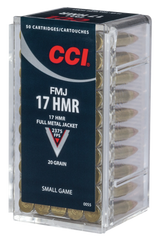 CCI 0055 Gamepoint Rimfire, 17 HMR, 20 Grain, 50 Rds, Full Metal Jacket - 076683000552 