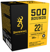 Browning BPR Performance Rimfire, 22 LR, 36 Grain, 500 Rds - 020892104075 