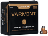 Speer 1835 Varmint, 30 Cal, 110 gr Jacketed Hollow Point, Copper Jacket, Lead Core - 076683018359 