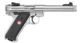 Ruger Mark IV Target, 22 LR, 5.50" Barrel, 10 Rds, Satin Stainless - 736676401260 