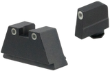 AmeriGlo GL349 Optic Compatible Sight Set, 3XL Tall, Green Tritium, White Outline - 644406910619 