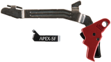 Apex Tactical Action Enhancement Trigger, Black/Red Finish - 854263007999 