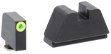 AmeriGlo GL681 Optic Compatible Sight Set for Glock, 2XL Tall, Green Tritium LumiGreen Outline Front Sight, Black Rear Sight - 644406909880 