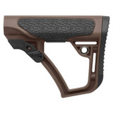 Daniel Defense Mil-Spec Collapsible Buttstock, Glass-Infused Polymer, Soft-Touch Rubber, Mil-Spec Brown 