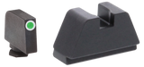 AmeriGlo GL481 Optic Compatible Sight Set, 2XL Tall, Green Tritium White Outline Front, Black Rear 