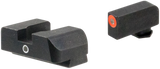AmeriGlo GL5201 i-Dot Sight Set, Green Tritium Orange Outline Front, Green Tritium Rear - 644406910749 