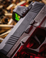Shark Coast Customs P365X Sharktooth Hybrid FDE, 9MM, 3.1" Barrel, 12 Rds, Optic Ready, Includes SIG Sauer Romeo-X Compact Red Dot - 810105514674 