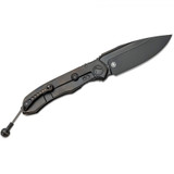 Microtech Anax, Black DLC, Carbon Fiber Inlay