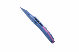 Microtech Stitch A, S/E Blade, Full Serrated, Blue Handle with Purple Accents - 841768184423 