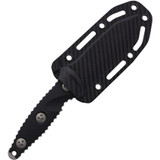Microtech Socom Alpha Mini, Fixed Blade, Black G10 Handle, M390 Tanto Serrated Edge, Stonewash Finish - 841768146070 