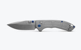 Benchmade Mini Narrows, Gray Titanium, Blue Accents - 610953211202 Benchmade Mini Narrows, Gray Titanium, Blue Accents - 610953211202