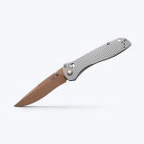Benchmade 710FE-24 McHenry & Williams Seven | Ten, 4" CPM-S90V Flat Earth PVD Recurve Drop Point Blade, Gray Aluminum Handle, AXIS Lock, Reversible Deep Carry Clip, USA Made - 610953211738 Benchmade 710FE-24 McHenry & Williams Seven | Ten, 4" CPM-S90V Flat Earth PVD Recurve Drop Point Blade, Gray Aluminum Handle, AXIS Lock, Reversible Deep Carry Clip, USA Made - 610953211738